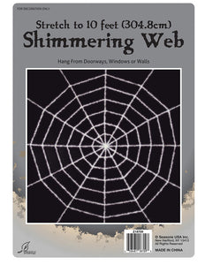 10Ft Shimmering White Spider Web