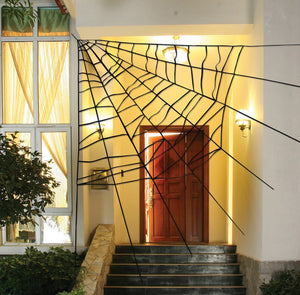 6FT Corner Black Spider Web