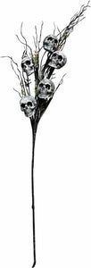 Black Branch With 5 Mini Skulls