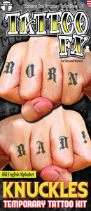 Character Knuckle Traditional Tattoo
