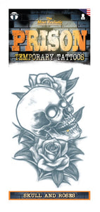 Prison Skull and Roses FX Tattoo