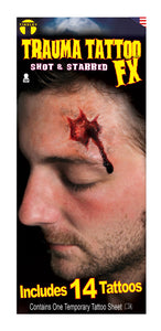 Shot and Stabbed F/X Tattoo