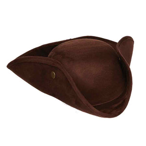 Faux Sueda Tri-corner Hat