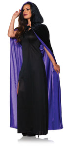 Black Cape With Purple Satin Lining