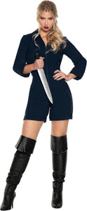 Womens Blue Horror Romper