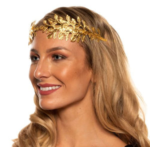 Metal Gold Leaf Tiara