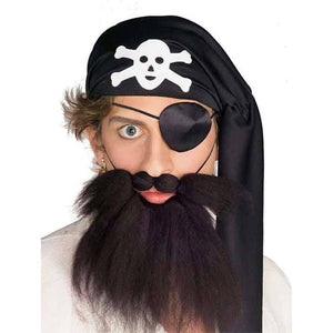 Pirate Beard & Moustache Set- Brown